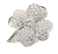 Van Cleef & Arpels Diamond Cosmos Clip in 18KT White Gold, Large Model