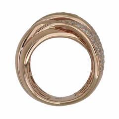 Sabrina Marie Designs 18Kt Gold & Diamond Cross-Band Sassy Collection Bold Ring