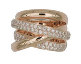 Sabrina Marie Designs 18Kt Gold & Diamond Cross-Band Sassy Collection Bold Ring