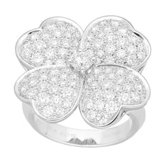 Van Cleef & Arpels Cosmos 18KT White Gold & Diamond Ring, Large Model