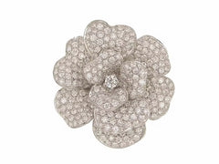Sabrina Marie Fluer de Elegante 18KT Gold & Diamond & Sapphires Flower Motif Ring