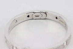 Cartier Full Diamond-Paved 18KT White Gold Love Bracelet, Size 16