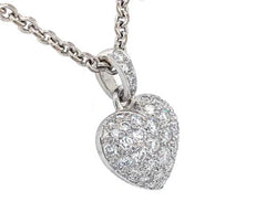 Cartier Full Diamond Paved Heart Necklace