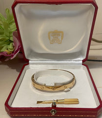 Cartier 18KT Yellow Gold Love Bracelet Size 19