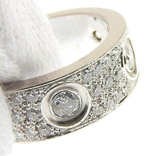 Cartier Diamond-Paved Love Ring Size 49