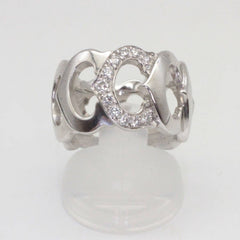 Cartier Diamond-Paved C Motif 18KT White Gold Ring