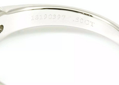 Tiffany & Co. .50ct Diamond Solitaire Wedding/ Engagement PT950 Ring Sz 6