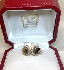 Cartier 2C de Cartier Diamond 18KT Yellow Gold Ring Size 5