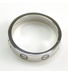 Cartier Mini /Wedding 1P Diamond 18KT Gold Ring #52 / 6