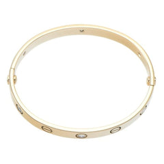 Cartier 6P Diamond Love Bracelet 18KT Yellow Gold Size 16