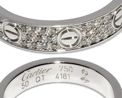 Cartier Diamond Paved 18KT White Gold Wedding Love Ring