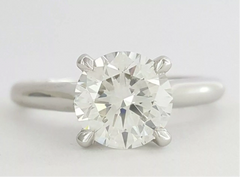 Cartier 1.70 ct Solitaire Diamond H/ VS2 Engagement Wedding Ring Sz 5