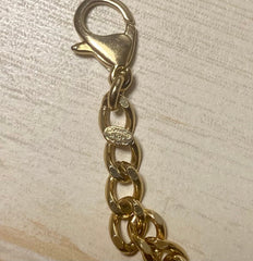 CHANEL Vintage CC Logo 24KT Gold Plated Bracelet w/ Charm