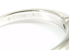 Tiffany & Co. .50ct Diamond Solitaire Wedding/ Engagement PT950 Ring Sz 6