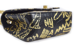CHANEL Gold Graffiti Crocodile Embossed Mini 2.55 Reissue Classic Flap Bag