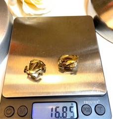 Cartier Penelope Double C De Cartier 18KT Yellow Gold Earrings