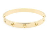 Cartier 18KT Yellow Gold Love Bracelet Size 18 w/ Certificate