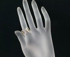 Cartier 2C Diamond 18KT Tri-Color Gold Ring #58