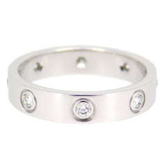 Cartier 8P Full Diamond Mini Wedding Love Ring 18KT White Gold #50/ 5