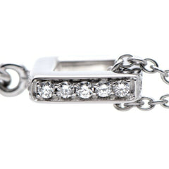 Louis Vuitton Diamond Paved Idylle Blossom LV Logo Necklace