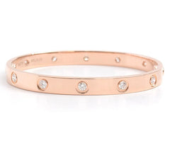 Cartier 10 Diamond 18KT Love Bracelet w/ Certificate, Size 16