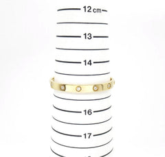 Cartier 10 Diamond 18KT Yellow Gold Love Bracelet Size 16, w/ Certificate