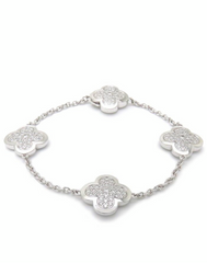 Van Cleef & Arpels Pure Alhambra Diamond Paved 18KT Gold Bracelet