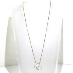 Van Cleef & Arpels Two Butterfly Diamond Rose Gold Necklace