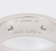 Cartier Full Diamond Paved 18KT White Gold Love Ring Size 58