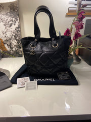 CHANEL Black Medium Paris Biarritz Tote Handbag
