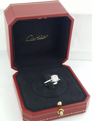 Cartier 1.70 ct Solitaire Diamond H/ VS2 Engagement Wedding Ring Sz 5