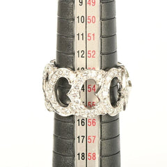 Cartier C de Diamond Entrelaces 18Kt White Gold Ring Size #54 / US 6.5