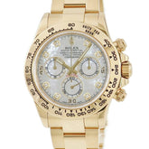 Rolex Daytona Diamond Mother of Pearl 18KT Yellow Gold Watch