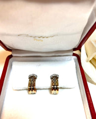 Cartier 2C de Cartier Logo Diamond 18KT Trinity Gold Earrings