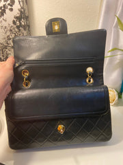 Sale! CHANEL Black Double Flap Lambskin Leather 25 Shoulder Bag