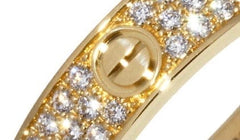 Cartier Full Diamond-Paved 18KT Yellow Gold Love Ring Size #51/ 5.5