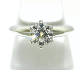 Tiffany & Co. Diamond Solitaire .58ct Platinum Engagement / Wedding Ring Size 5.5