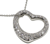 Tiffany & Co. Diamond Pt950 Elsa Peretti Heart Necklace