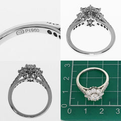 Harry Winston GIA Certified Sunflower Platinum Ring Size #54/ US 6.5