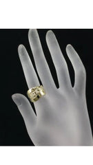 CHANEL 18KT Gold & Diamond Bullock Ring Sz 5.5