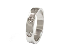 Cartier 1P Diamond Mini Wedding Love Ring 18KT White Gold #53