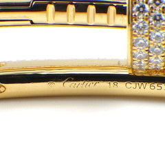 Cartier Diamond-Paved Juste Un Clou 18KT Yellow Gold Bracelet Size 18