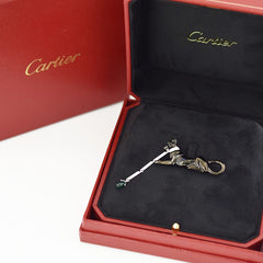 Cartier Diamond & Emerald Dame A La Panthere Brooch