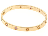 Cartier Sapphire, Multi-Gemstone 18KT Yellow Gold Love Bracelet