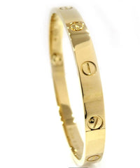 Cartier 18KT Yellow Gold Love Bracelet Size #18 New Screw Model