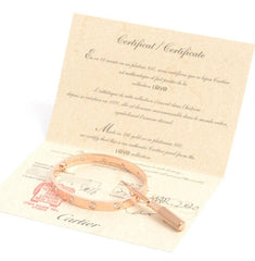 Cartier 10 Diamond 18KT Love Bracelet w/ Certificate, Size 16