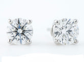 Tiffany & Co. 2.30ct Diamond Solitaire Platinum Signature Ear Studs