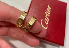 Cartier Love Earrings 18KT Yellow Gold Full Size