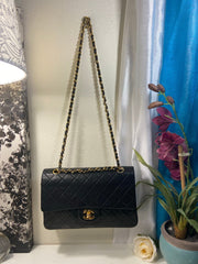 Sale! CHANEL Black Double Flap Lambskin Leather 25 Shoulder Bag