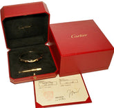 Cartier 18KT Yellow Gold Love Bracelet Size 17 w/ Cert